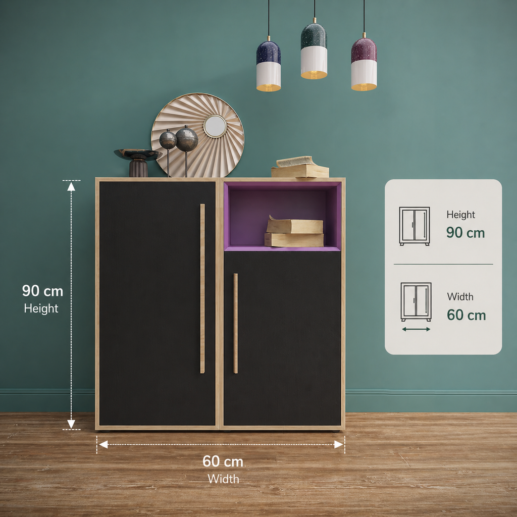 Modern Storage Cabinet | Compact Organizer | 90 x 60 cm | Premium Finish