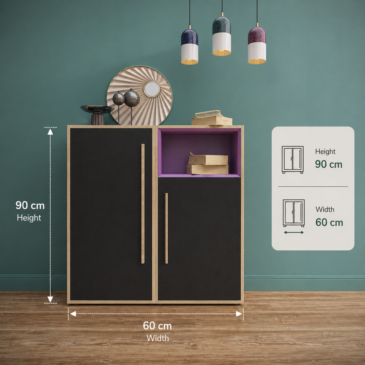 Modern Storage Cabinet | Compact Organizer | 90 x 60 cm | Premium Finish