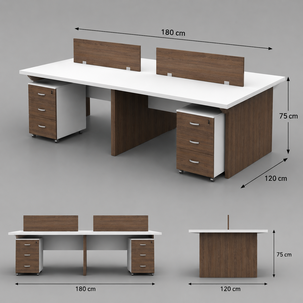 Premium 4-Seater Office Workstation Desk