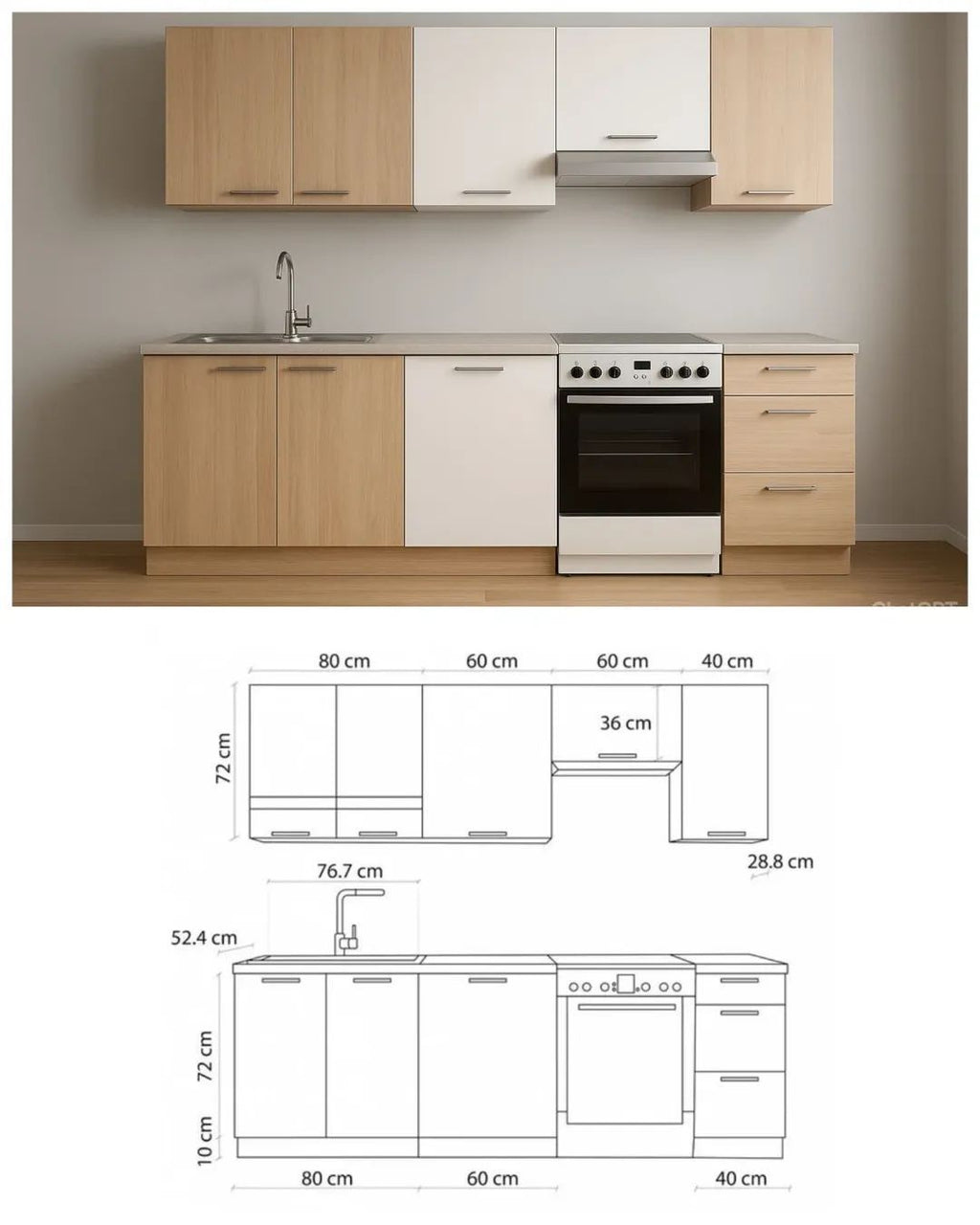 Modern Modular Kitchen | 240 cm Layout | Free Delivery & Installation Across Kerala