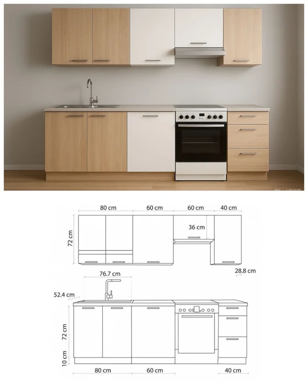 Modern Modular Kitchen | 240 cm Layout | Free Delivery & Installation Across Kerala