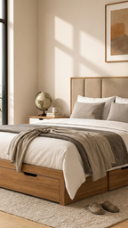 Complete Bedroom Set | Cot (With / Without Storage) + Wardrobe + 2 Side Tables | Matte & High Gloss Finish