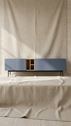 MetroLine Modern TV Console Unit with Storage Cabinet – Engineered Wood Entertainment Unit