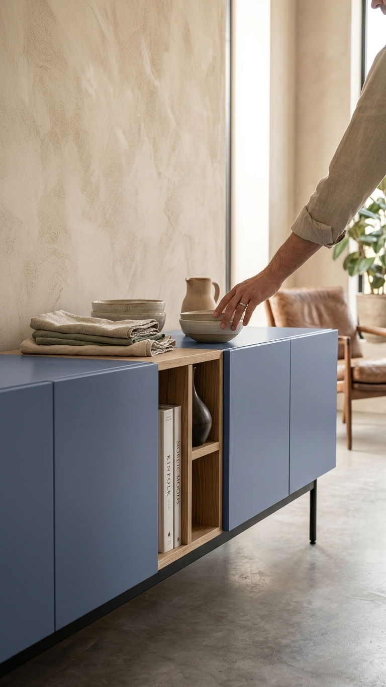 MetroLine Modern TV Console Unit with Storage Cabinet – Engineered Wood Entertainment Unit