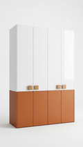 Modern 4-Door Wardrobe | 210 x 120 cm | Matte & High Gloss Finish