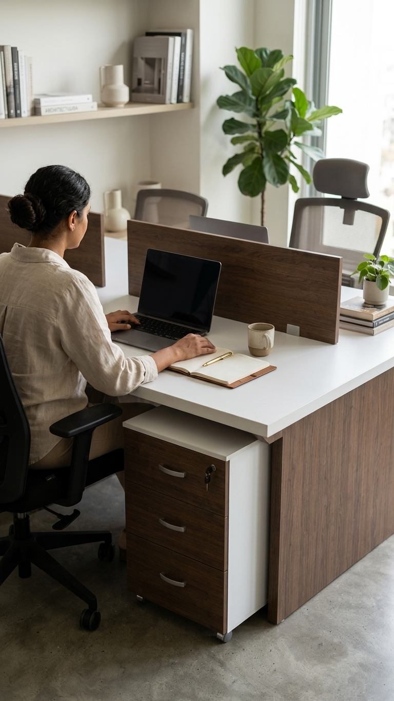 Premium 4-Seater Office Workstation Desk